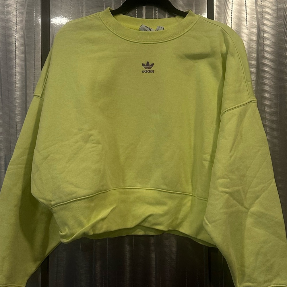 Adidas Women's Neon green/yellow Crew Neck Sweatshirt